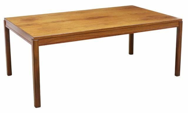 Appraisal: Danish mid-century modern rosewood coffee table c s rectangular top