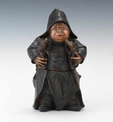 Appraisal: A Johann Maresch Figural Tobacco Humidor of a Man Holding