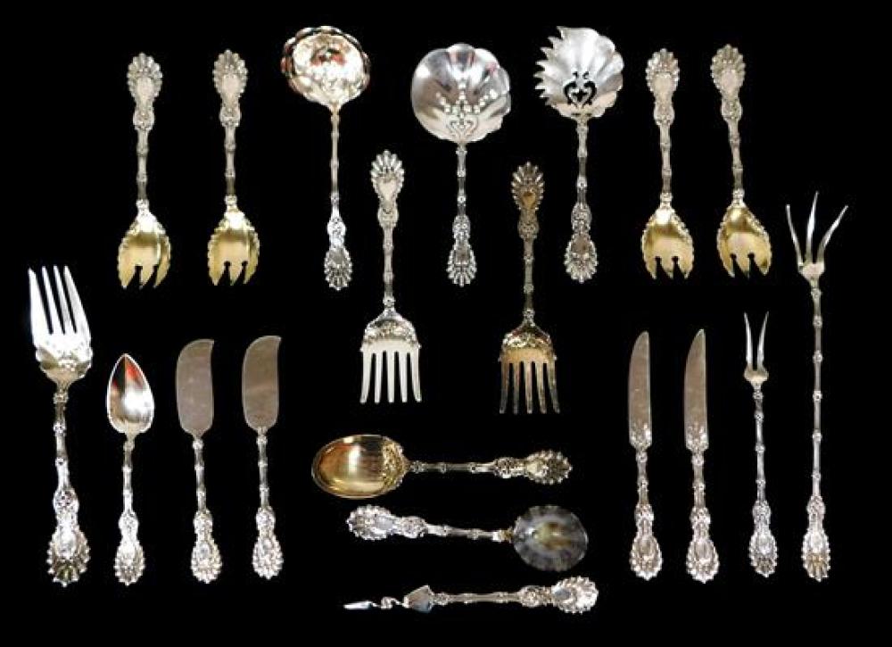 Appraisal: SILVER Whiting Radiant sterling silver flatware twenty pieces most monogrammed