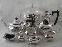 Appraisal: Silver plate A four piece teaset a tureen with cover