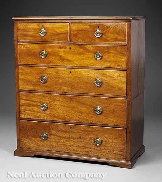 Appraisal: A George III Inlaid Tall Chest of Drawers late th