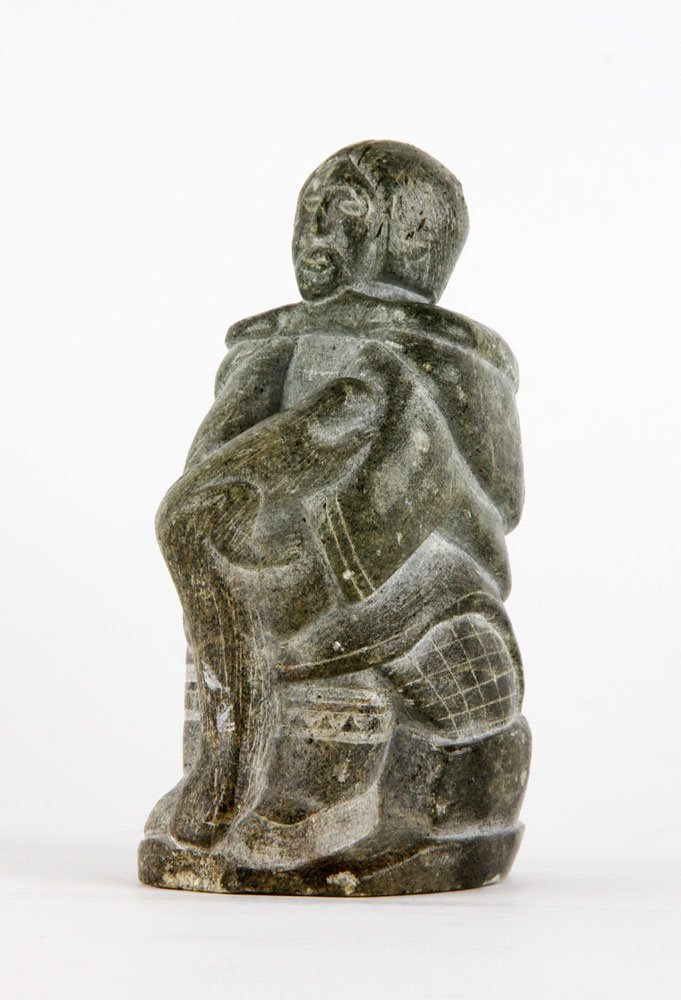 Appraisal: - Inuit Stone Carving Inuit carving of a woman and