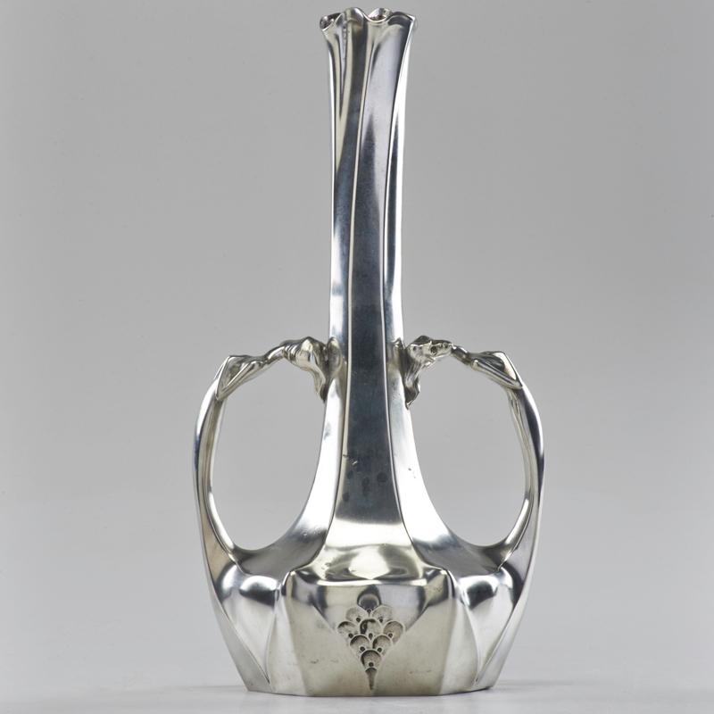 Appraisal: ORIVIT Art Nouveau vase with figural nude handles Germany ca