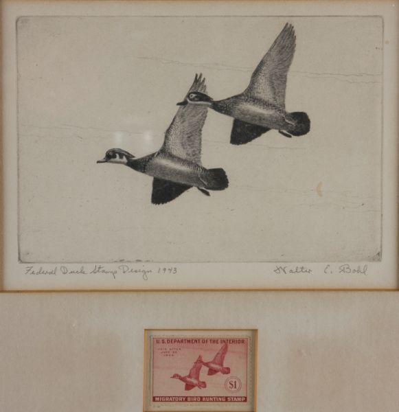 Appraisal: Federal Duck Stamp Print by Walter E Bohl etching on