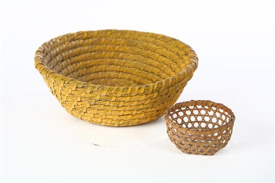 Appraisal: TWO BASKETS American early th century Pictured is a rye