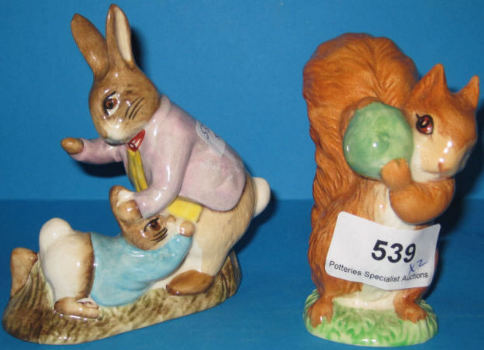 Appraisal: Beswick Beatrix Potter Figures Mr Benjamin Bunny and Peter Rabbit