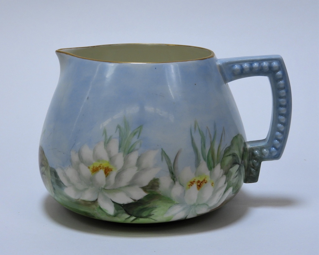 Appraisal: AMERICAN BELLEEK WATER LILIES LEMONADE PITCHER United States Early th