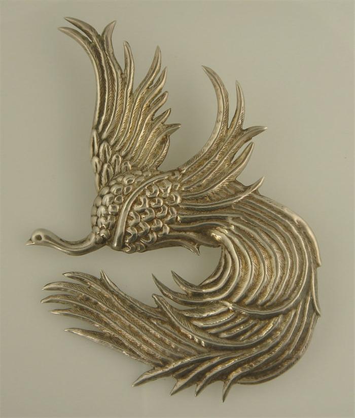 Appraisal: Mexican Coro sterling silver bird pin x TO Estimate -