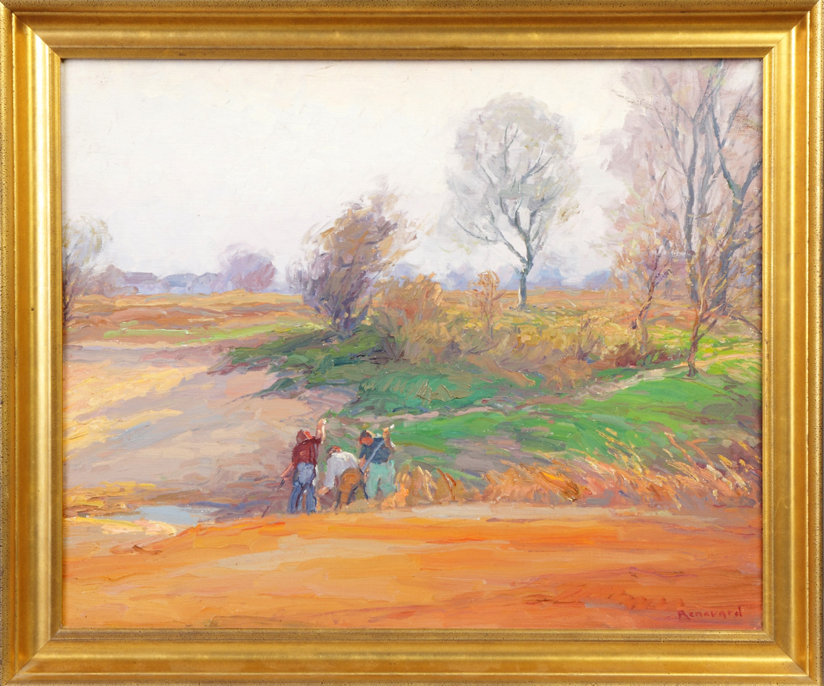 Appraisal: George Renouard American - Harvest scene Unsgn Oil canvas