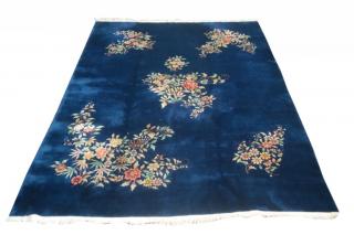 Appraisal: Antique Chinese Rug Antique rug having floral motif decoration Size