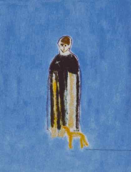 Appraisal: Craigie Aitchison - Priest and Dog silkscreen printed in colours