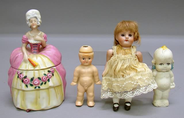 Appraisal: Lot German doll with stationary glass eyes closed mouth original