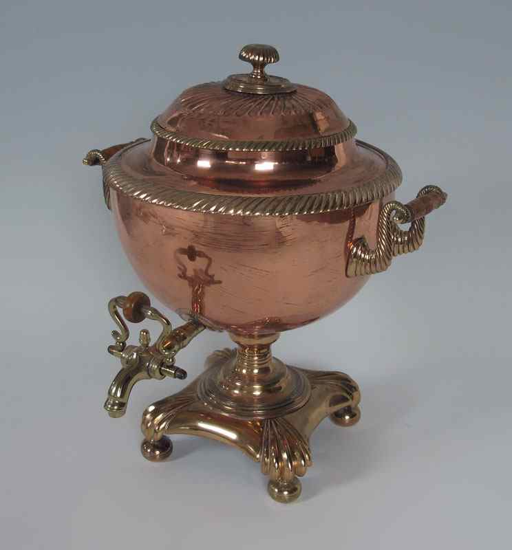 Appraisal: COPPER BRASS SAMOVAR Unmarked as to maker '' x ''