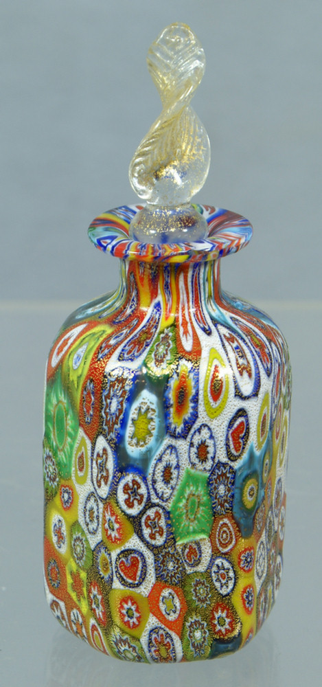 Appraisal: Venetian Millefiori perfume bottle to top of stopper th c