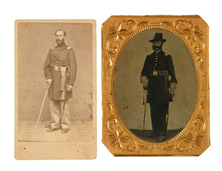 Appraisal: CIVIL WAR TINTYPE CARTE DE VISITE OF UNION OFFICER Tintype