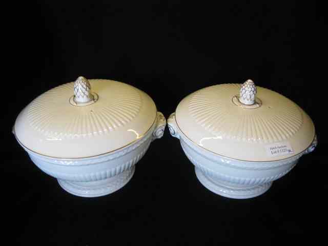 Appraisal: Pair of Wedgwood Covered Tureens ''Edme'' ram's head handles ''