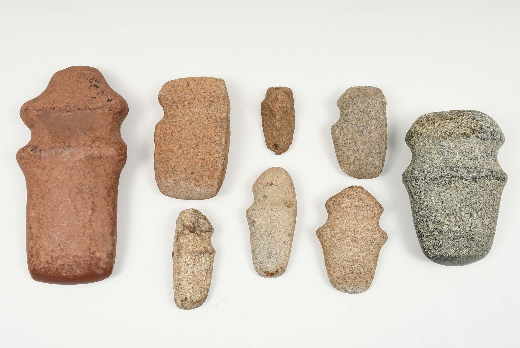 Appraisal: COLLECTION OF EARLY STONE TOOLS Eight in all largest measuring