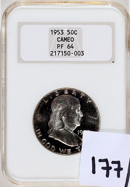 Appraisal: Franklin Half Proof proof cameo NGC Condition Please contact us