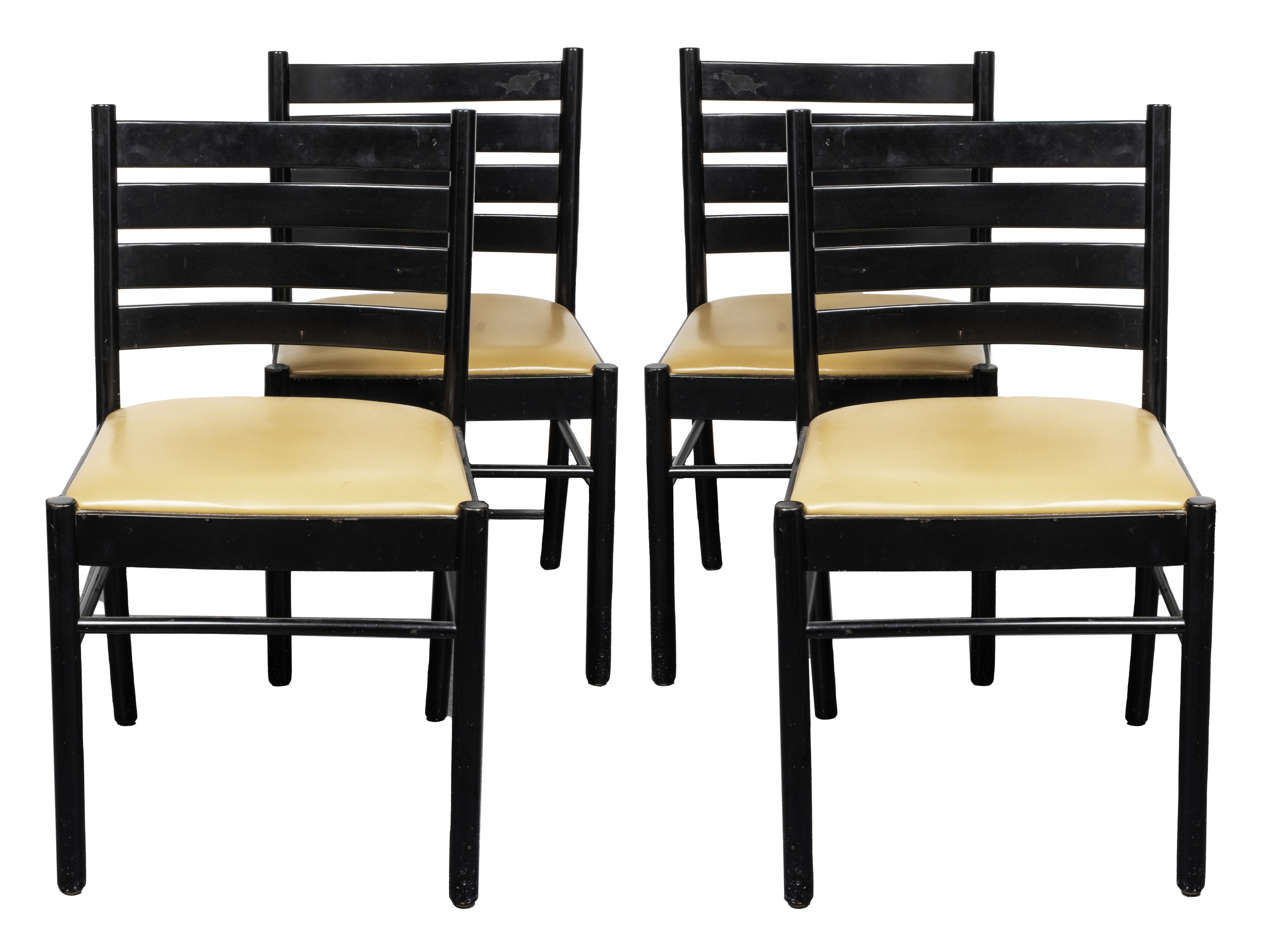 Appraisal: MODERN LADDERBACK SIDE CHAIRS SET OF Set of four modern