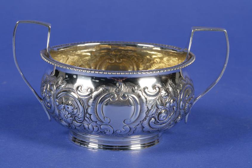 Appraisal: A GEORGE II SUGAR BOWL of squat circular form with