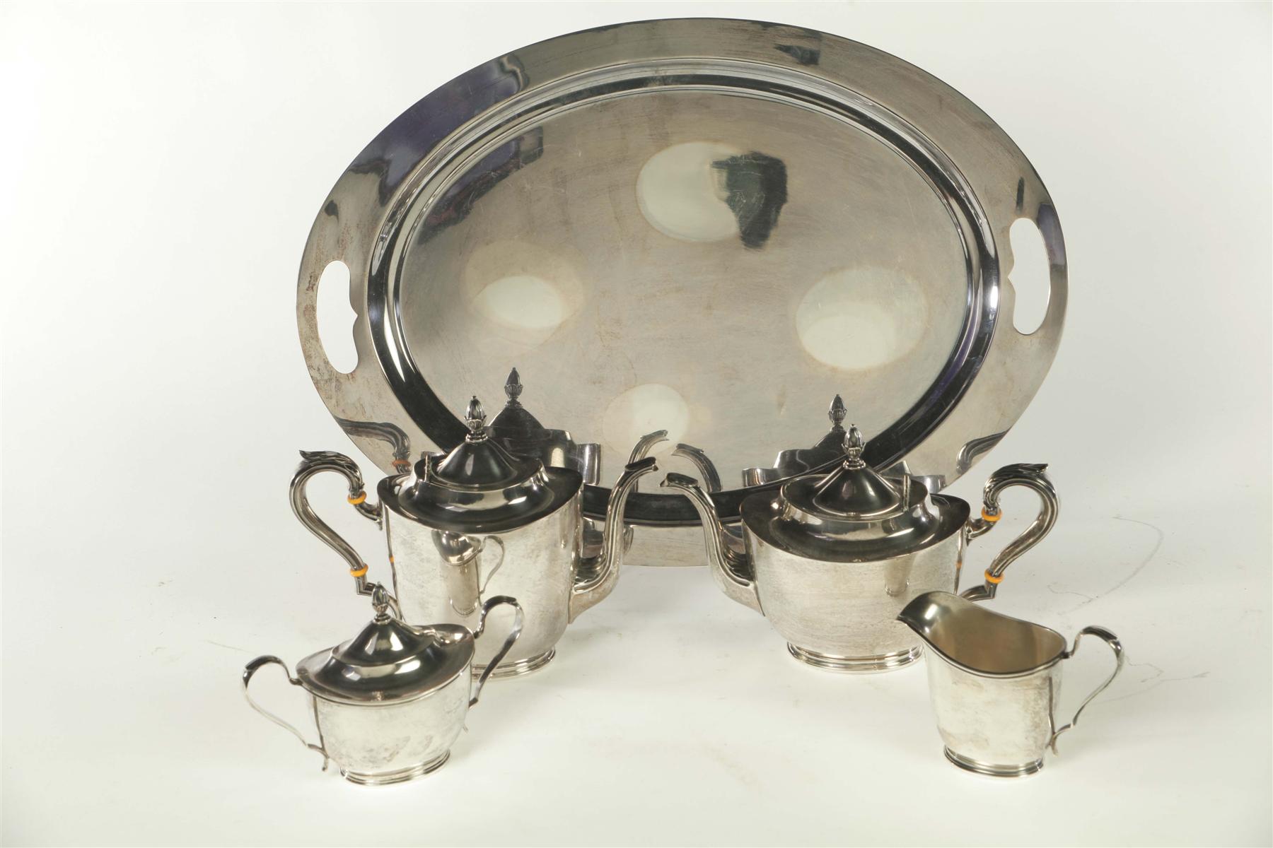 Appraisal: STERLING SILVER TEA SET American mid th century International Sterling