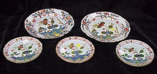 Appraisal: Two tin glazed earthenware plates Continental probably th C polychrome