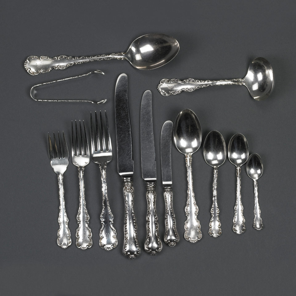 Appraisal: Canadian Silver Louis XV Pattern Flatware Service Henry Birks Sons