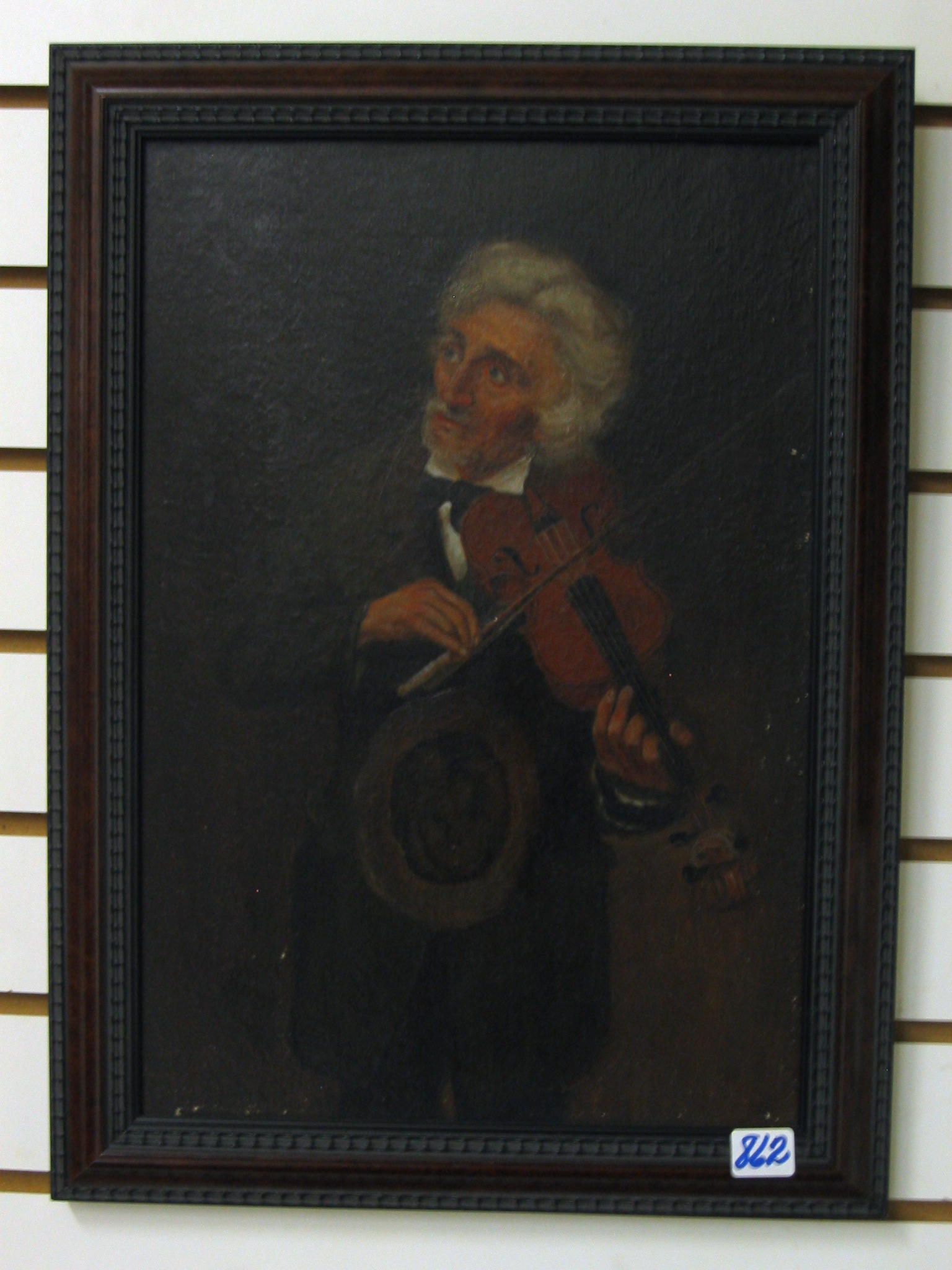 Appraisal: AMERICAN SCHOOL th century Oil on canvas Portrait of musician