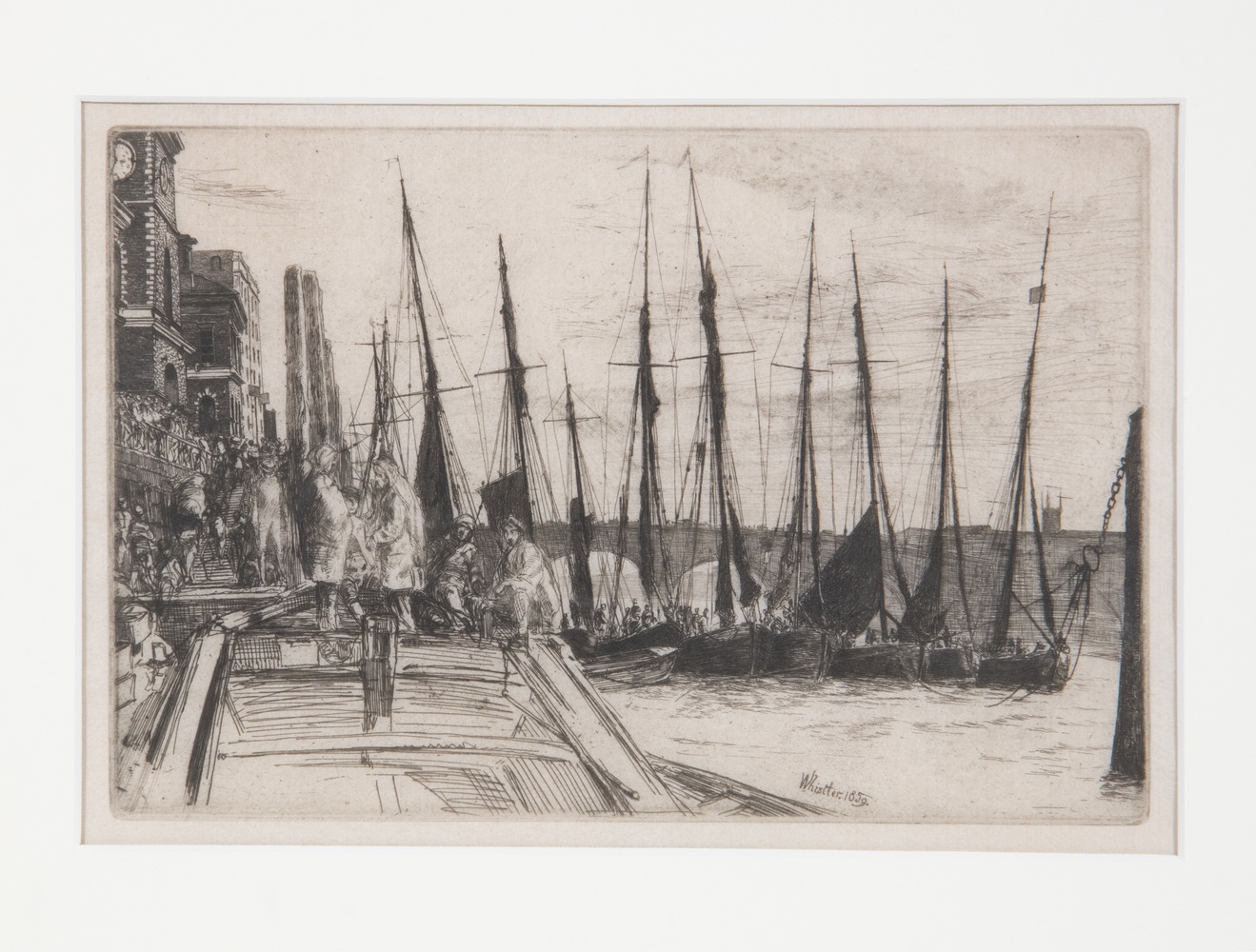 Appraisal: JAMES ABBOTT MCNEILL WHISTLER MA UK FRANCE - Boats Alongside