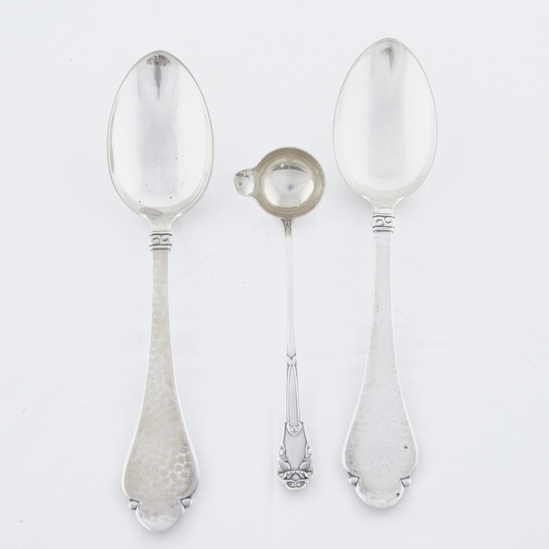 Appraisal: Danish pair of Johannes Siggaard silver tablespoons l and a