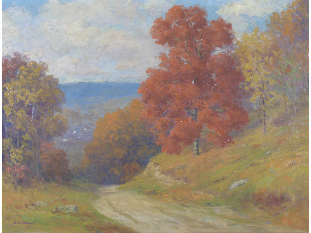 Appraisal: William R C Wood MD - Autumn Road oil on