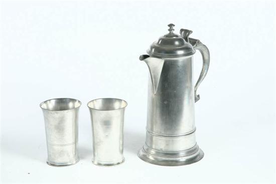 Appraisal: ASSEMBLED PEWTER COMMUNION SET Marked for Thomas Danforth Boardman and