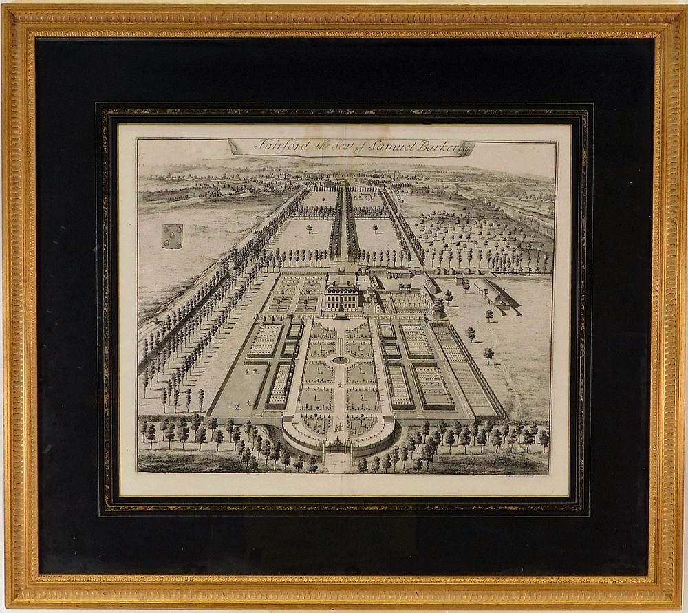 Appraisal: Johannes Kip Bird's Eye Architectural Engraving Netherlands - Sky view