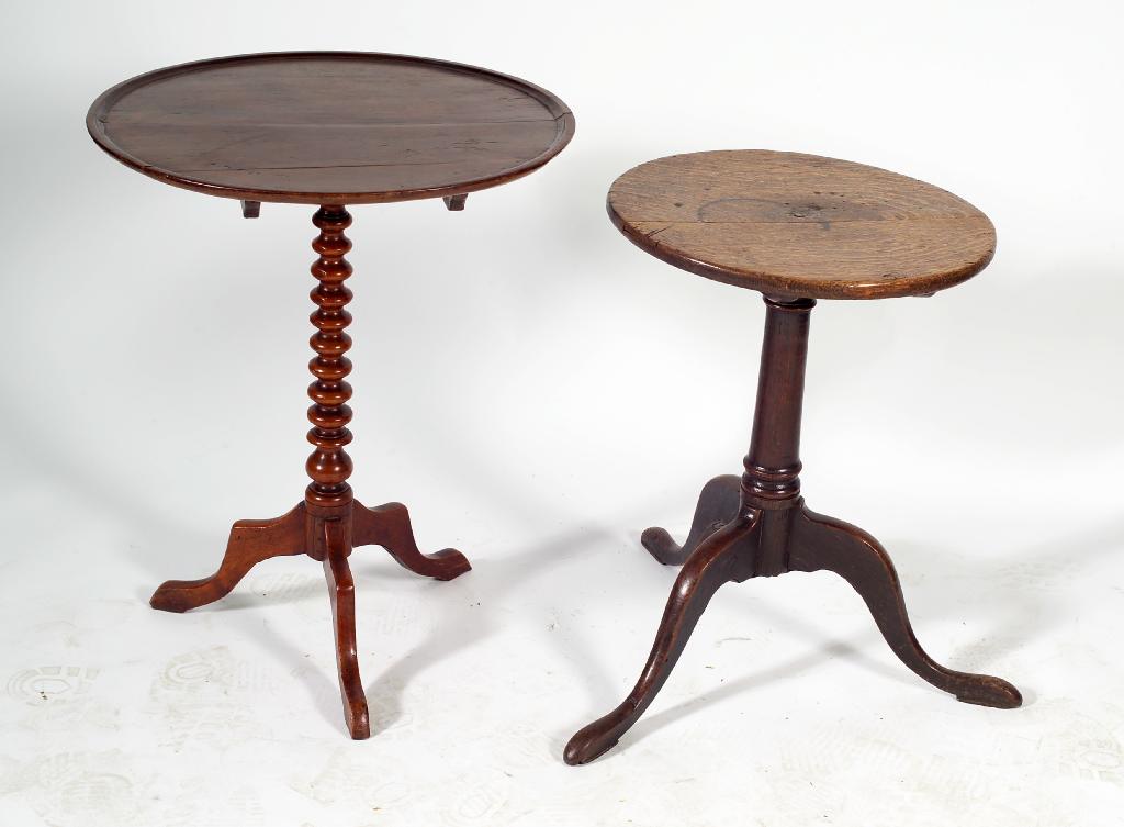 Appraisal: EARLY th CENTURY MAHOGANY TRIPOD TABLE the circular dished top