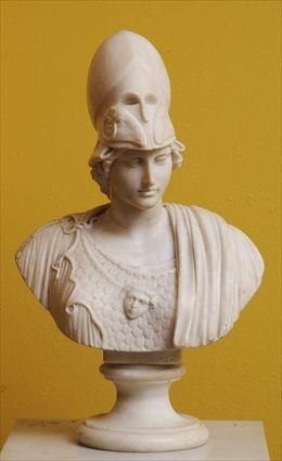 Appraisal: C PINATI TH CENTURY BUST OF MINERVA Marble signed and