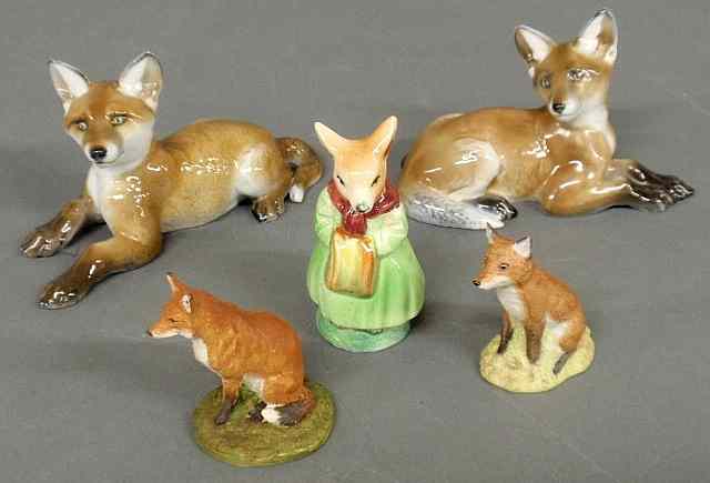 Appraisal: Painted ceramic seated fox signed Louis Paul Jonas Studios h