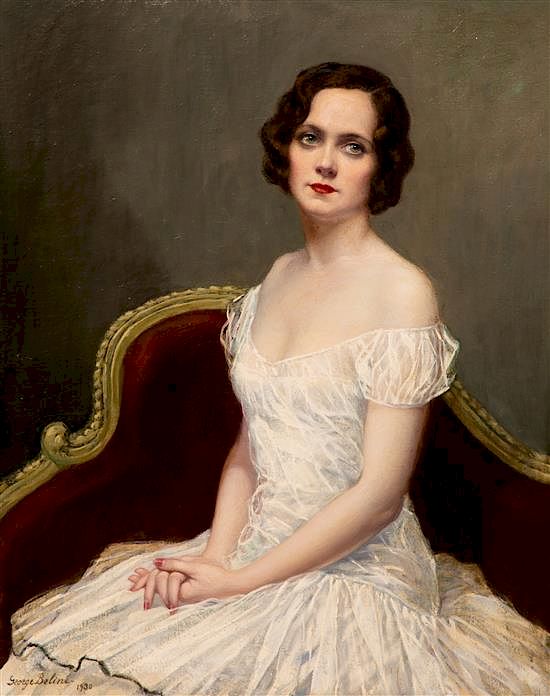 Appraisal: George Beline American th Century Portrait of Young Debutante George