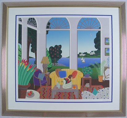 Appraisal: MCKNIGHT Thomas American - ''Centre Island'' Printer's Proof Serigraph ''