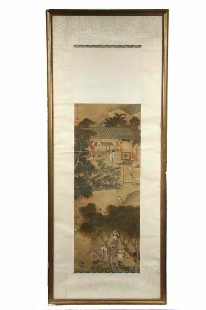 Appraisal: TH C CHINESE SCROLL - Charming Depiction of Mother with