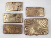 Appraisal: Silver Four shaped card cases Birmingham - x cm and