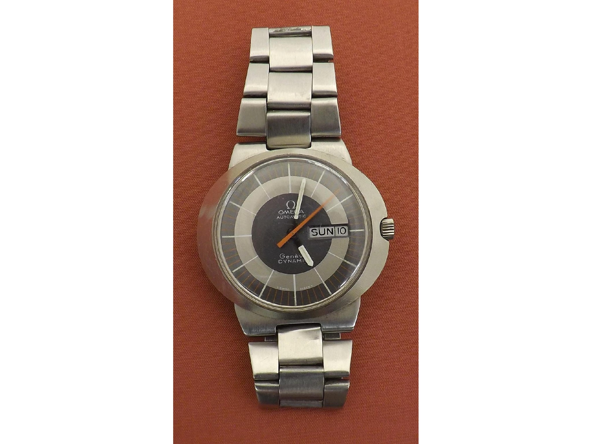 Appraisal: Omega Geneve Dynamic automatic stainless steel gentleman's bracelet watch the