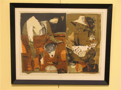 Appraisal: JOSE ORTEGA SPANISH UNTITLED Lithograph x in lower left numbered