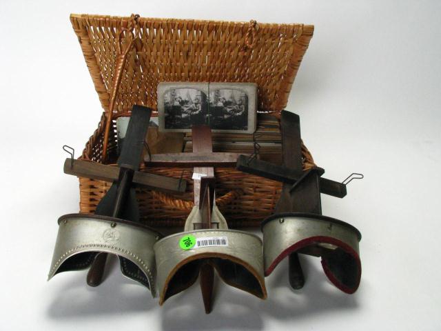 Appraisal: Group of three stereoscope viewers one stamped monarch all with