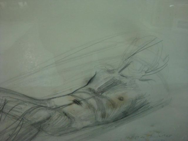 Appraisal: LOPEZ GARCIA Antonio Pencil Drawing Male Nude Lower right dated