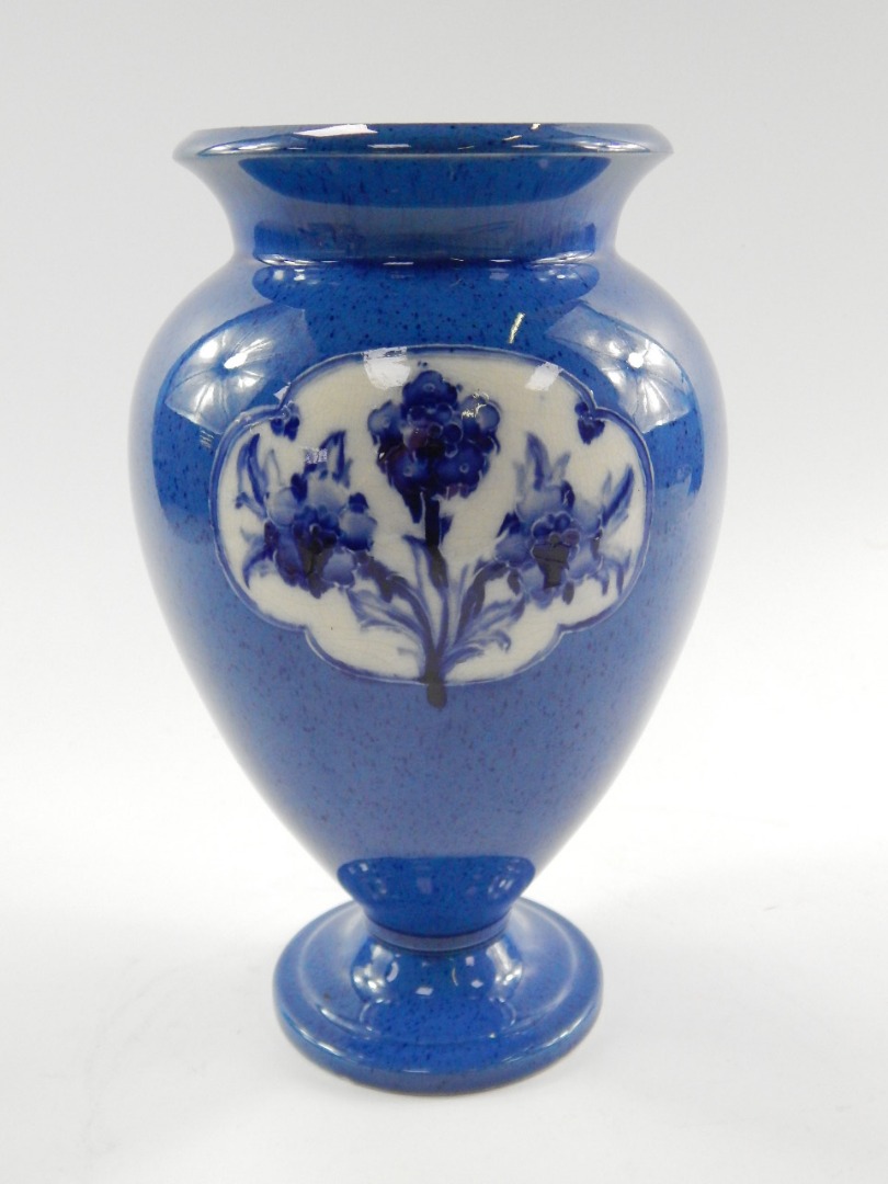 Appraisal: A William Moorcroft late Florian ware vase of baluster form