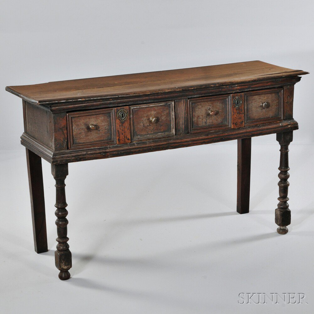 Appraisal: Oak Open Low Dresser England late th early th century