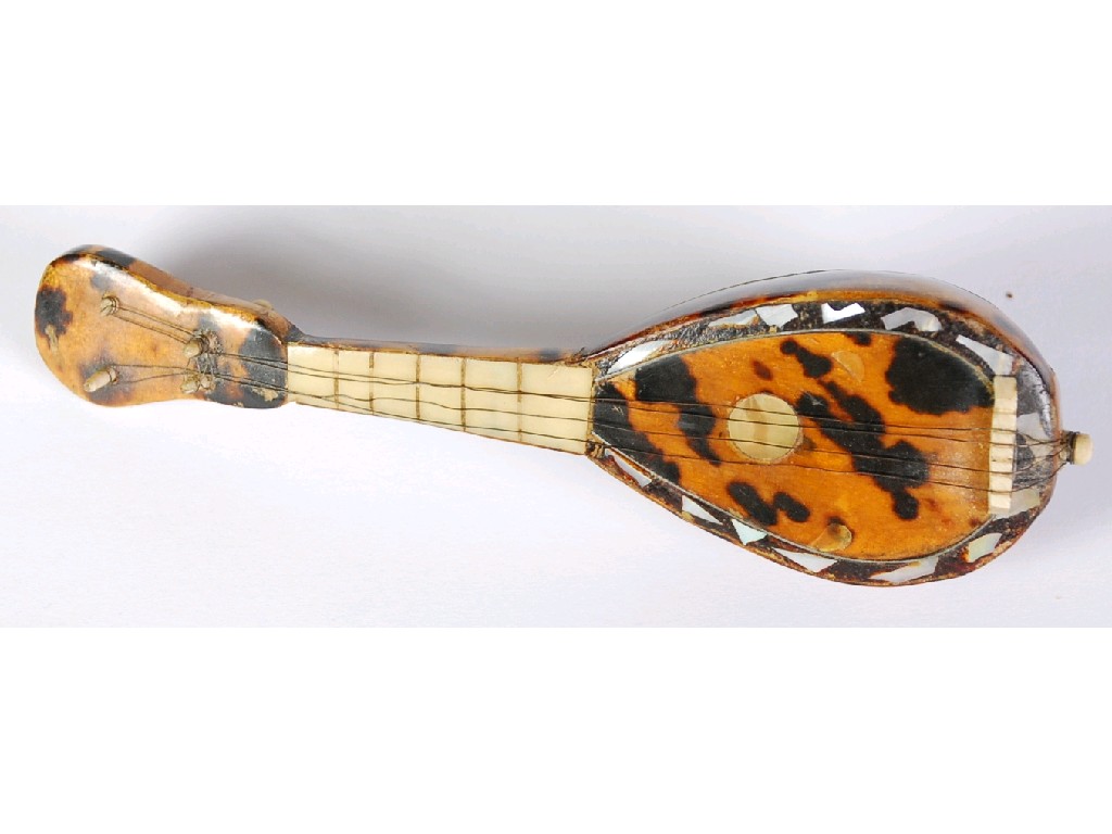 Appraisal: LATE NINETEENTH CENTURY TORTOISESHELL AND BONE CLAD MODEL OF A