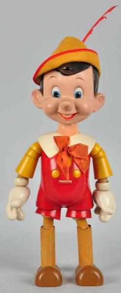 Appraisal: Wood Jointed Ideal Disney Pinocchio Doll Description Includes original hat