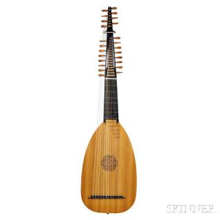 Appraisal: American Theorbo George D Wilson Williamsburg spruce top maple back