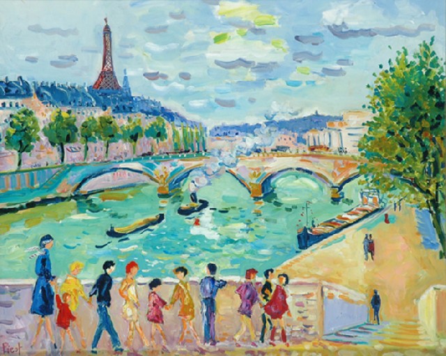 Appraisal: Jean-Claude Picot French born Le Pont de la Concorde oil